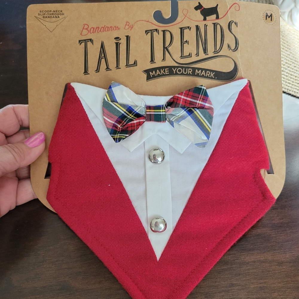Tail Trends Formal Dog Tuxedo Wedding Bandana